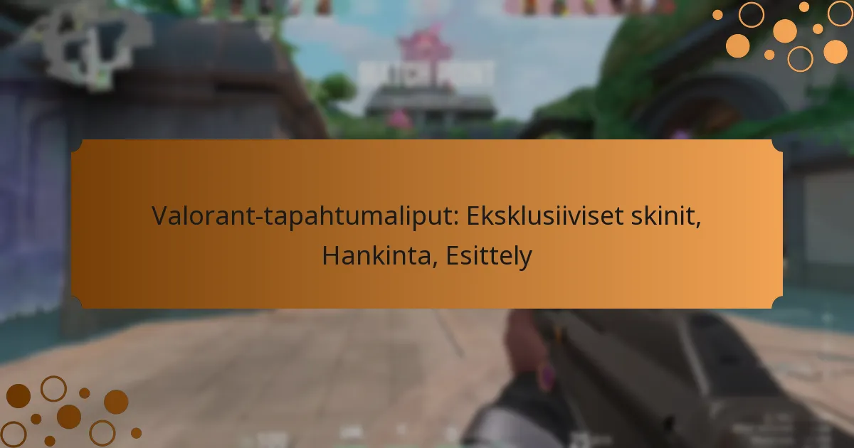 Valorant-tapahtumaliput: Eksklusiiviset skinit, Hankinta, Esittely